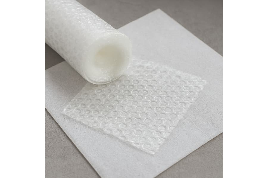 Ảnh: cuộn xốp nổ và tấm xốp nổ